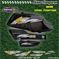 WIN 100 COOL PREMIUM TRANSPARENT STICKERS HONDA RACING 46 STICKER LINES ALREADY CUT