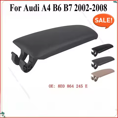 8E0864245E For Audi A4 B6 B7 2002-2008 Leather Car Armrest Cover Car Centre Armrest Storage Cover Le