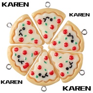 KAREN1 30Pcs, Resin (4.5mm) thick Pizza Charms, Smooth and comfortable to touch 0.93 inch(23.5mm) wi