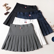 【CW】 Pleated Skirt Female 2021 College Waist Korean Prevent Exposed Tennis Miniskirt
