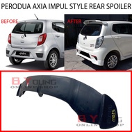 PERODUA AXIA IMPUL STYLE REAR SPOILER (IP) (FIBER) SKIRT LIP BODYKIT