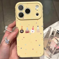 Candy color iPhone 17p phone case 16 stereo love 1514 colors