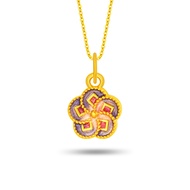 SK Jewellery Twilight Bloom 999 Pure Gold Pendant
