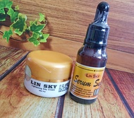 cream + serum Linsky all varian || full gold || Biru || Ping || putih glowing || super glowing Bpom