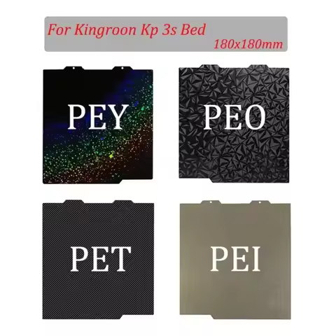 For Kingroon Kp 3s Magnetic Build Plate 180x180mm KP3s PEO PEI Texture Frosted Upgrade Heated Bed Ma