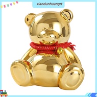 Piggy Bank Decoration Ceramic Piggy Bank Adorable Electroplated Bear Piggy Bank Perfect Home Decor G