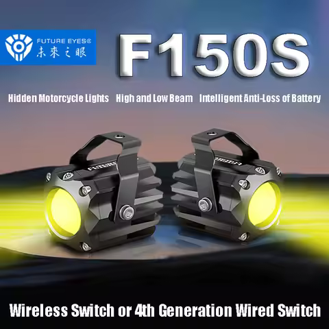 Future Eyes F150S Hidden Motorcycle Spotlight Fog Lights Auxiliary Lights Small Size Large Power Sup