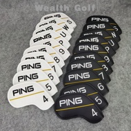 [Ready Stock] Magnet 10pcs set Golf Iron Head Cover New Golf Iron Cover 4 5 6 7 8 9 P S U W Iron Hea
