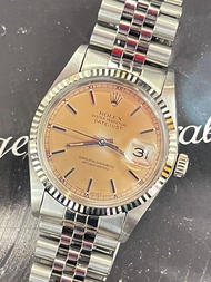 🌈🌈新返貨啦🌈🌈Vintage Rolex DateJust 16014 🩷🩷原裝三文魚路軌羅馬字面 淨錶 🩷🩷狀態一流👍🏻👍🏻283寄（旺角店)