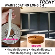 TRENY 5 Meter Wainscoting Pvc Foam / Wall Skirting / Wainscoating / Frame / Wainscoting dinding / wall decoration