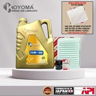 TOYOTA VIOS 1.5 ( 2nd model) NCP93 OIL FILTER + AIR FILTER + KOYOMA 10W40 SEMI SYNTHETIC ENGINE OIL