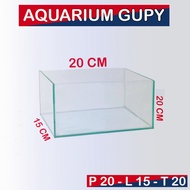 PTR Aquarium 20x15x20 - Akuarium Cupang, Aquarium Mini / Soliter
