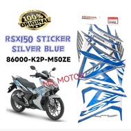 RSX150 STRIPE ORIGINAL BSH SILVER BLUE 86000-K2P-M50ZE BODY COVER SET STICKER HONDA RSX 150