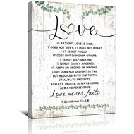 Christian Wall Art Love Is Patient and Kind Framed 1 Corinthians 13 Bible Verse Inspirational Home D
