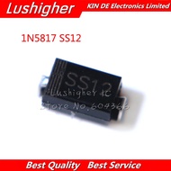 100pcs 1N5817 SS12 SMA SMD 1A 20V DO-214AC IN5817