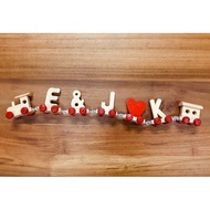 Wooden Alphabet Train (any 7 train pieces you require, indicate in message to seller)