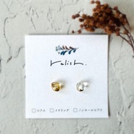 【再次販售】天然石 黃水晶 金繼 耳針/耳夾/無耳洞耳夾 小巧 簡約 辦公室 黃色 金色 金色禮物 贈禮