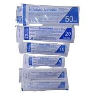 Terumo Syringe Luer lock 1cc/ml, 3cc/ml, 5cc/ml, 10cc/ml/20cc/ml/50cc/ml