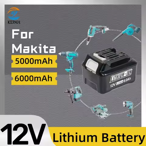 12V 5.0Ah Lithium Battery For Makita BL1021B BL1020 Rechargeable BatteryBL1016 BL1015 BL104 DF331D P