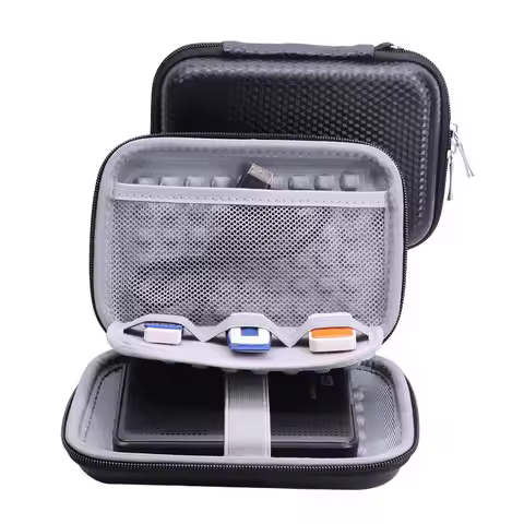 2.5 Inch External Hard Drive Case EVA Hard Drive Storage Bag for 2.5” HDD SSD Portable Shockproof Ha