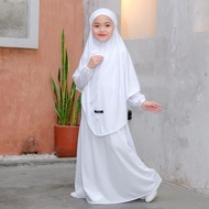 Salvina Kids - Mecca Muslim Girls' Dress Set Free Jersey Veil Baju Raya Budak Perempuan