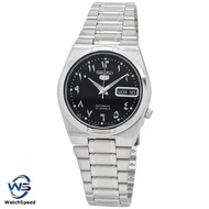 Seiko 5 SNK063J SNK063 SNK063J5 21 Jewels Automatic Arabic Black Dial Stainless Steel Watch