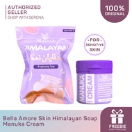 Bella Amore Himalayan Soap & Manuka Cream Set for Sensitive Skin, Eczema, Psoriasis Relief Care