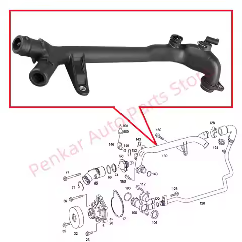 2712001552 Engine Coolant Pipe Fits Mercedes Benz W203 W204 C180 C200 W211 E200 W209 CLK200 M271 271