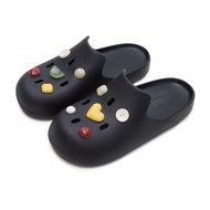 UTUNE wanita sandal dengan Charms Mules separuh selipar Platform Anti-Slip wanita EVA Ruber Clogs