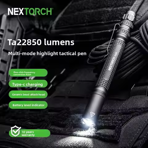 Nextorch TA22 Multi-function Pen Tactical Flashlight Portable Mini Torch Car Window Breaker Emergenc