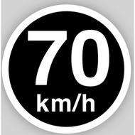 [LTA Approved] 70km/h / 60km/h / 50km/h (High Quality Vinly Sticker) 15cm round Car decal / Car stic