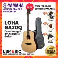 Loha GA20Q 41" Full Size Dreadnaught Acoustic Guitar w/ Free Gift Guitar Bag, Guitar Pick, Guitar St