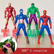 18Cm The Marvel Avengers Spiderman Hulk Ironman Captain America Anime Action Figure Toy 360 Joints Movable Model Doll Toys