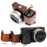 PU Leather Half Case for Sony A6000 A6100 A6300 A6400 ILCE-6400  ILCE-6300  ILCE-6100 ILCE-6000