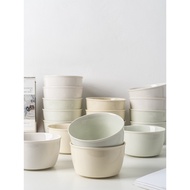 Ins Cute Cream Style Household Ceramic Tableware 2023 New Style Rice Bowl Eating Bowl Soup Bowl Dess