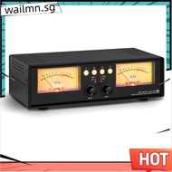 MIC+LINE Analog Dual VU Meter Sound Level DB Panel Display 4-Way Audio Splitter Switcher Box Music S