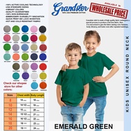 Grandsler Kids T-Shirt Round Neck Plain (Emerald Green)