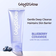 Glad2glow Blueberry Ceramide Low Ph Gel Cleanser Facial Skincare 70ml