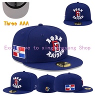 LIDOM World Mexican Classic Born&Raised Dominican Blue Jays Fitted Hat Non-adjustable Flat Brim Base