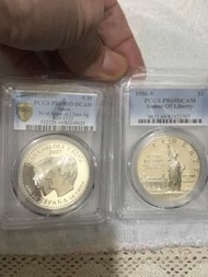 西班牙和自由女神像紀念精制銀幣