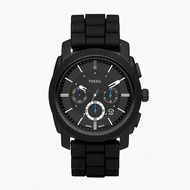 Machine Chronograph Black Dial Black Silicone Strap Watch For Men FS4487