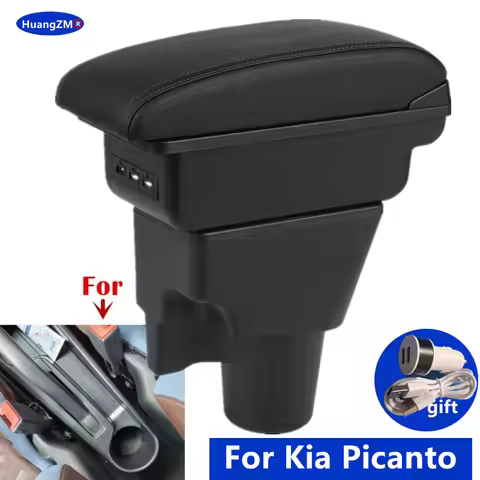 For Kia Picanto Armrest Box For Kia Picanto 3X-Line Car Armrest Storage box Interior Dedicated Retro