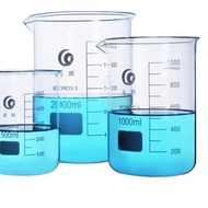/[SHOPEE Mall]/5.5 BRANDS FESTIVAL/5.5 Glass Measuring Cup/Glass Measuring Cup 50ml 100ml 250ml 500ml 1000ml – Labolatorium Chemistry Cup Various Sizes HAPPY SHOPPING