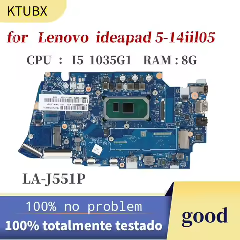 For Lenovo ideapad 5-14iil05 Laptop Motherboard, CPU ：I5 1035G1_G3 RAM: 8G processor, tested, free, 