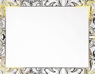 ArtSkills 22" x 28" White Poster Board with Gold and Black Marble Frame Border, 15-Pack