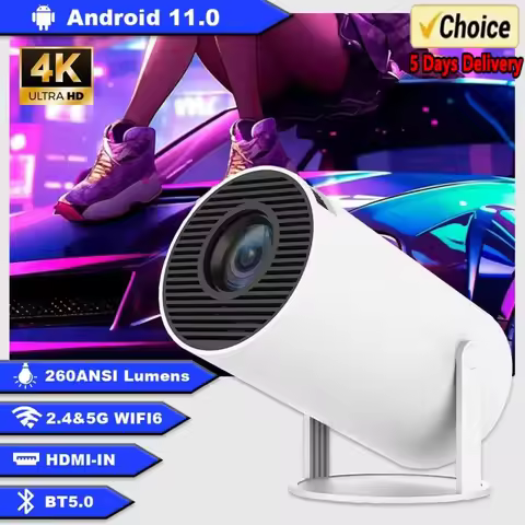 Mini HY300 Smart Android Projector Portable Wireless Home Theater Pocket Projector with Latest Techn