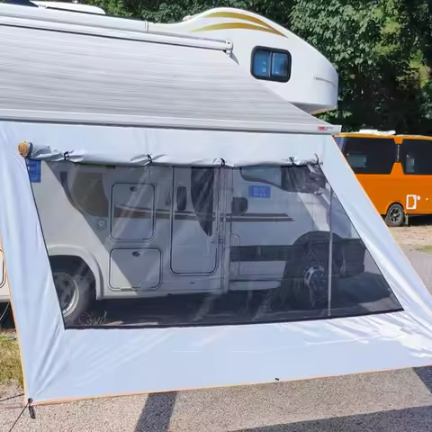 RV sunshade front curtain side fabric fiamma sunshade expansion ventilation mosquito proof side tent