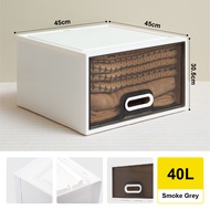 Citylife 40L Stackable Storage Drawer Plastic Container box Home Organizer Drawer Plastic Cabinet