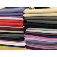 kain knit 2x2 rib plain warna 1 set ( 4 m ) warna berbeza