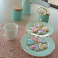 NIJI Cupcake 愛心蕾絲糖霜餅乾 12片組合